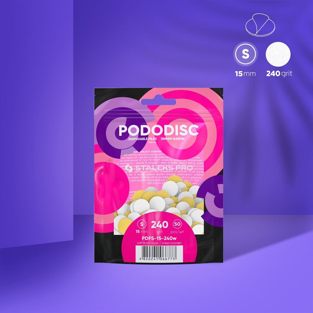 Recambio PODODISCO S EXPERT grano 240 (50 uds) - 15mm - PDFS-15-240w