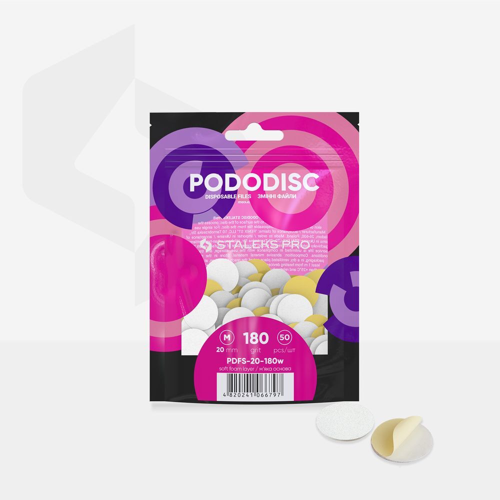 Recambio PODODISCO M EXPERT grano 180 (50 uds) - 20mm - PDFS-20-180w