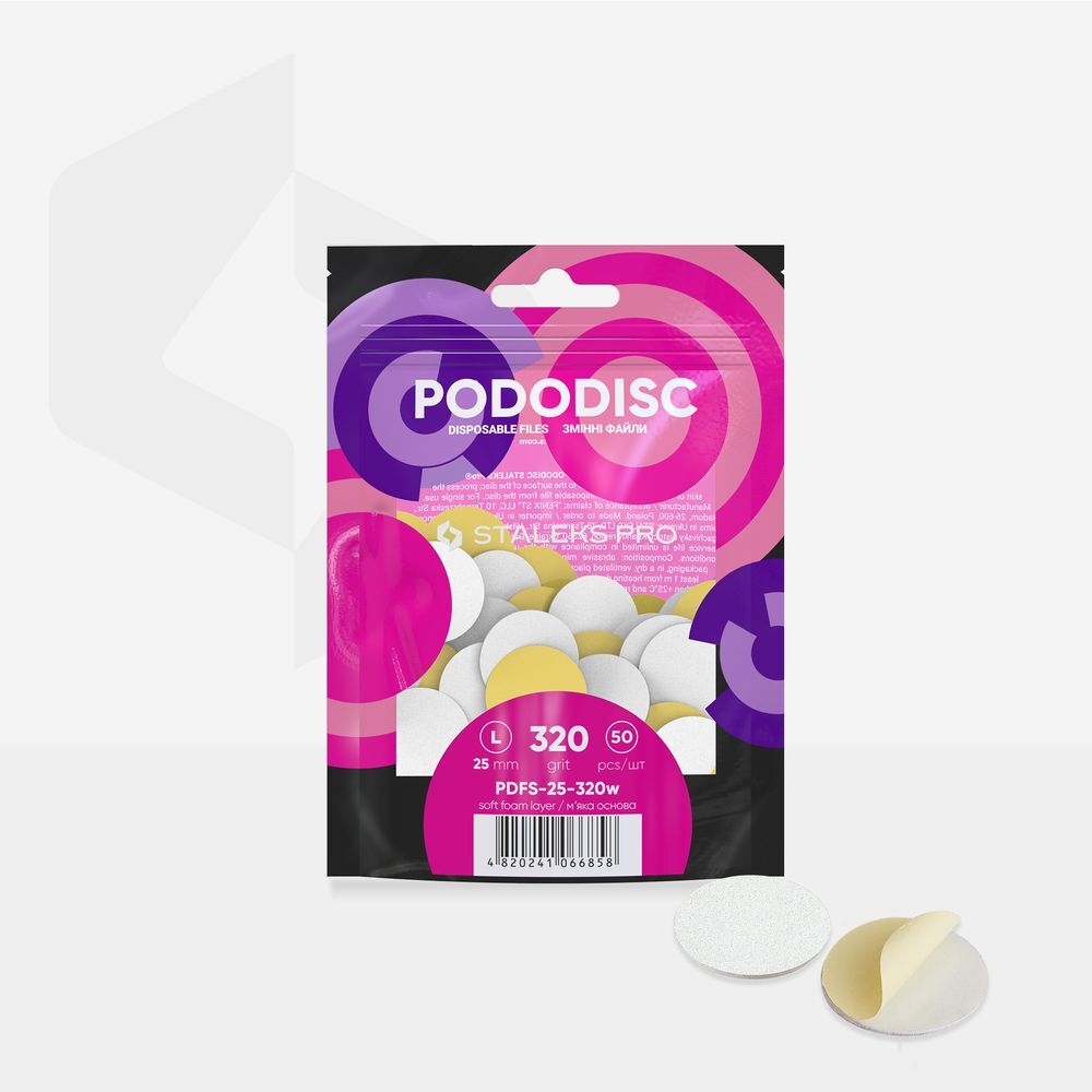 Recambio PODODISCO L EXPERT grano 320 (50 uds) - 25mm - PDFS-25-320w
