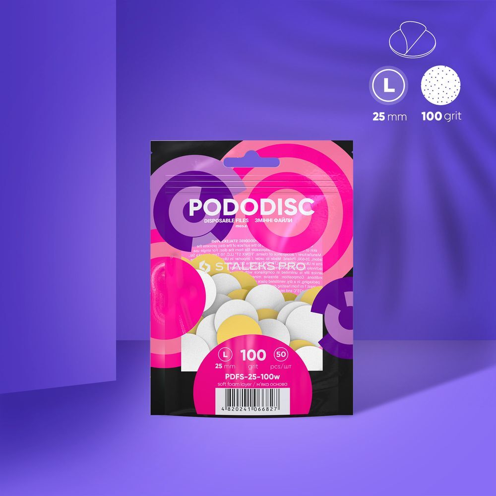 Recambio PODODISCO L EXPERT grano 100 (50 uds) - 25mm - PDFS-25-100w