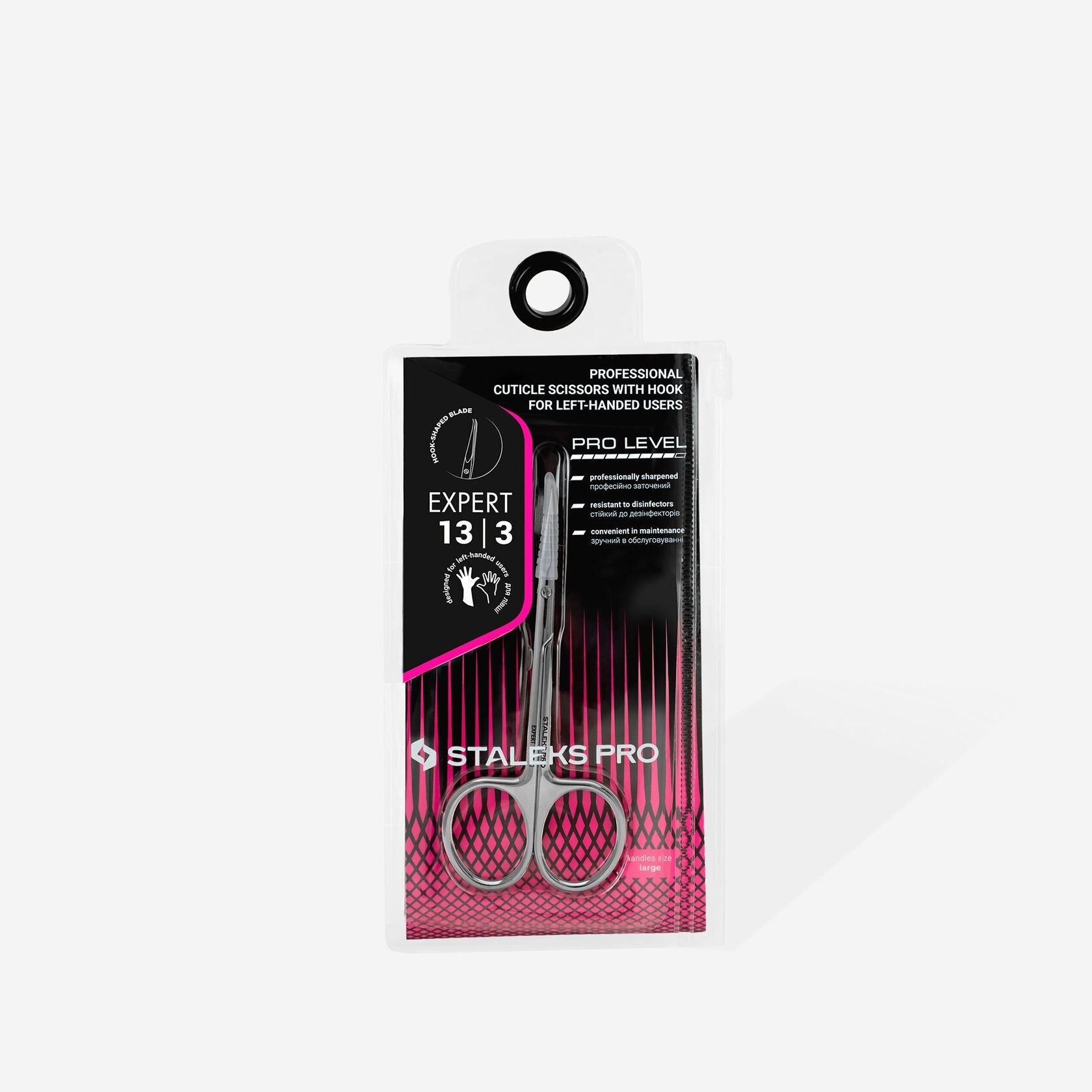 Tijeras Profesionales Con Ganchito Para Cutícula Para Zurdos EXPERT 13 TYPE 3 - SE-13/3