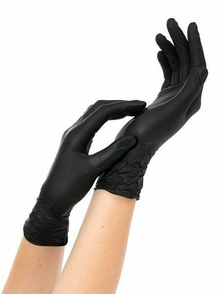 Guantes nitrilo sin polvo color negro